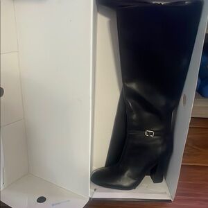Nine West Black Knee Women's Boots- like new